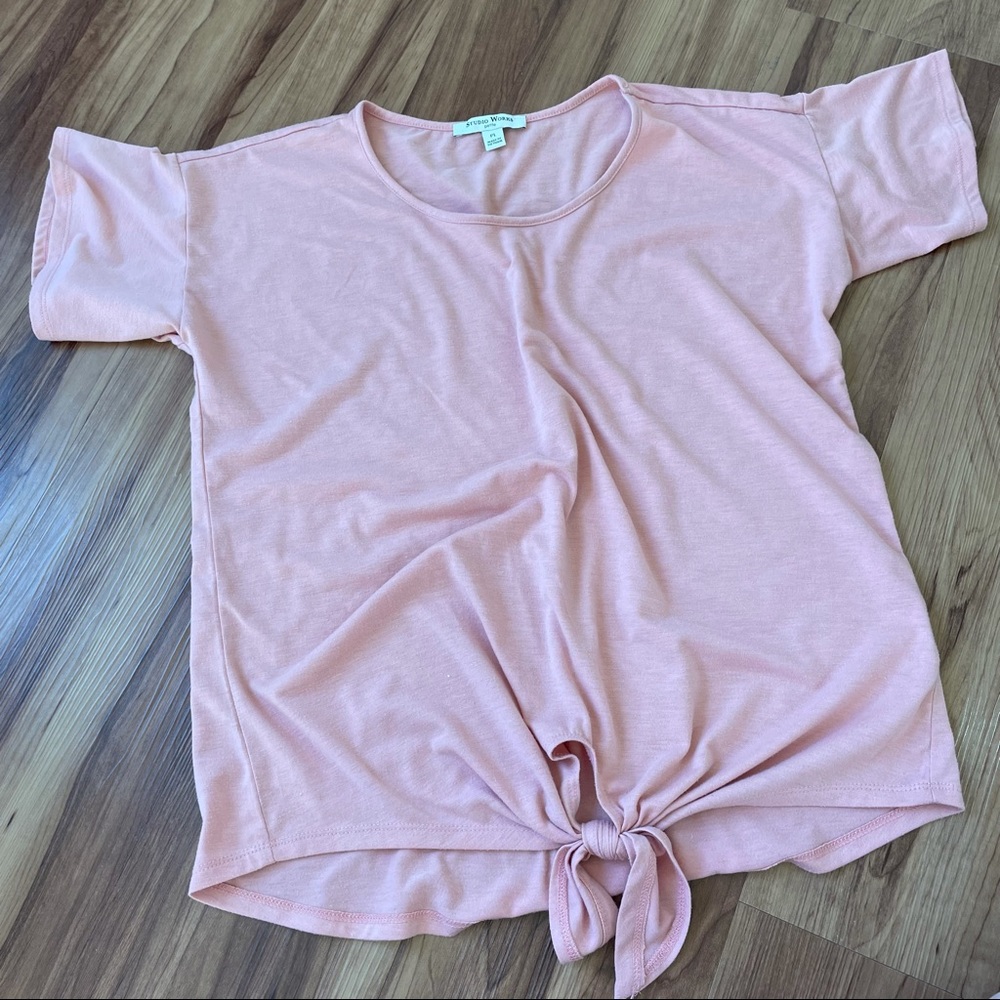 Studio Works, Belly Tie Cropped Tee